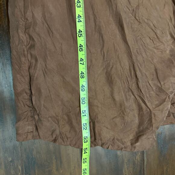 DISSH Wrap Dress Brown Long Sleeve Midi Tie Waist Shoulder Pads - Picture 15 of 15